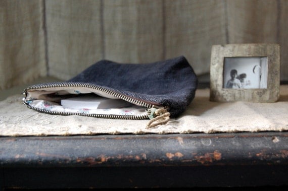 vespertine organic cotton hemp hand dyed pouch