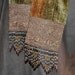 Velvet Beaded Scarf- Earth Tone Velvet, Beaded Fringe Scarf