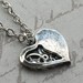 Tick Tock Clockwork Heart Necklace - Steampunk Necklace Watch Gears - Sterling Silver Pendant Handmade Jewelry .925 Silver