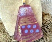 Dichroic Fused Glass Pink Pendant