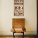 Chicago Bears Football club typography original graphic art on canvas 10 x 20 x 1.5 by stephen fowler