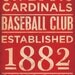 St Louis Cardinals baseball typography graphic art on canvas 12 x 24 by stephen fowler