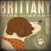 Brittany Spaniel Winery original graphic illustration artwork on canvas 12 x 12 by stephen fowler