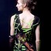 Distressed Neon Green and Black Striped SLAYER Dress