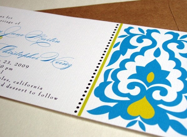 Vintage Wedding Invitations "Delilah" Sample