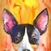 Rat Terrier Art Print of Original Watercolor Painting 11x14