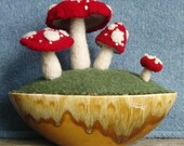 Red Mushroom Garden Centerpiece