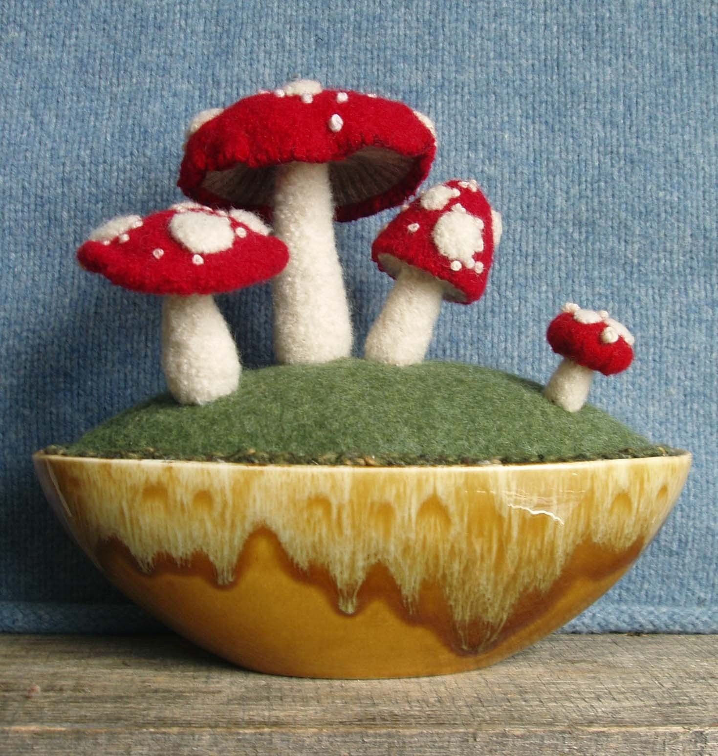 Red Mushroom Garden Centerpiece