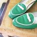 green and white .vintage. shoes
