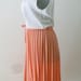 peach and white .vintage. (lace and pleated) dress