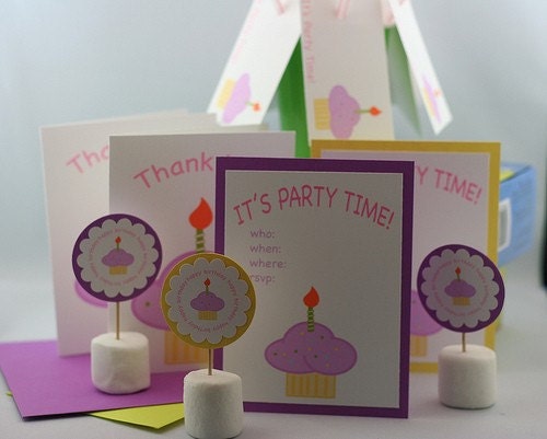 Cupcake birthday party pack