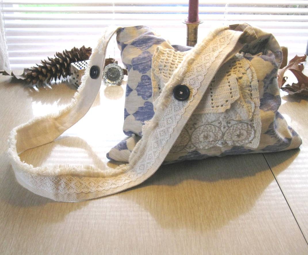 Market Messenger bag Road trip Lace and Calico tote