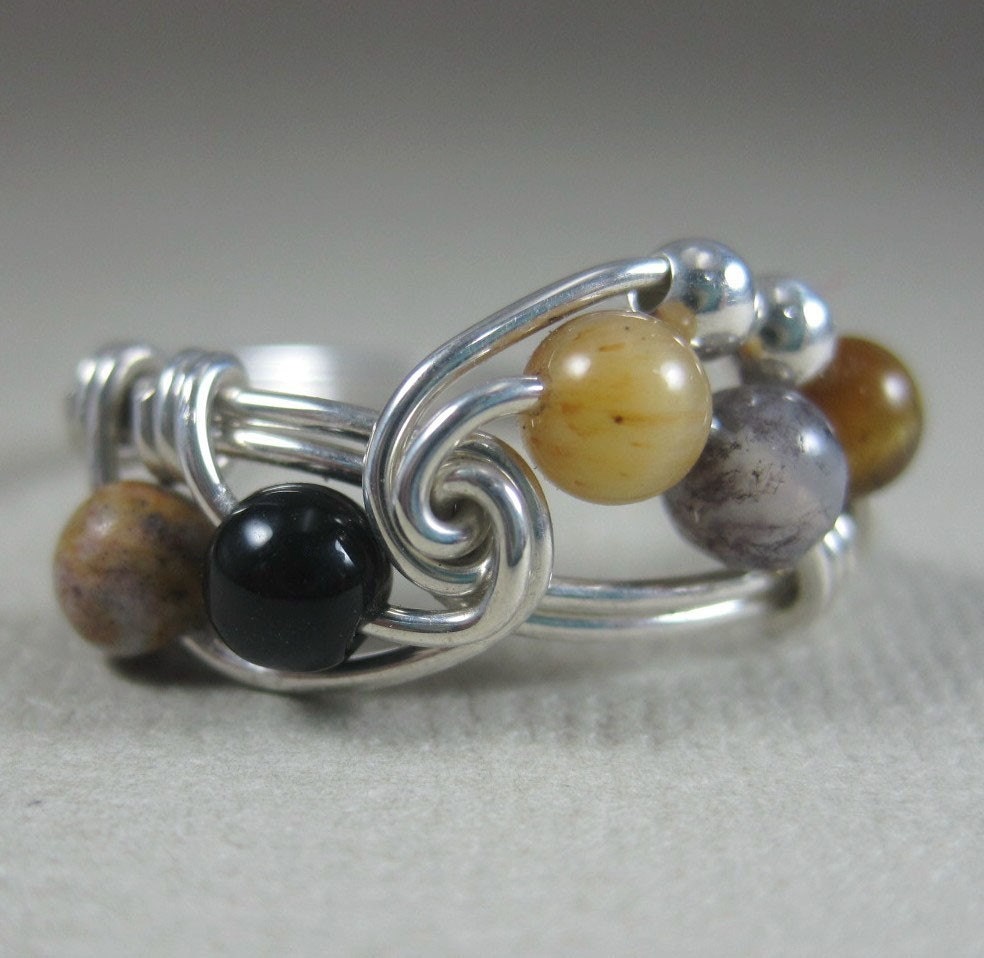 RememberRing -- Personalized Memorial Jewelry -- Commemorative -- Wire Wrapped Sterling Silver Remembrance Ring