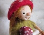 Amanita Pixie- A Handsculpted Doll