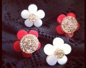 Daisies earrings (white or red)