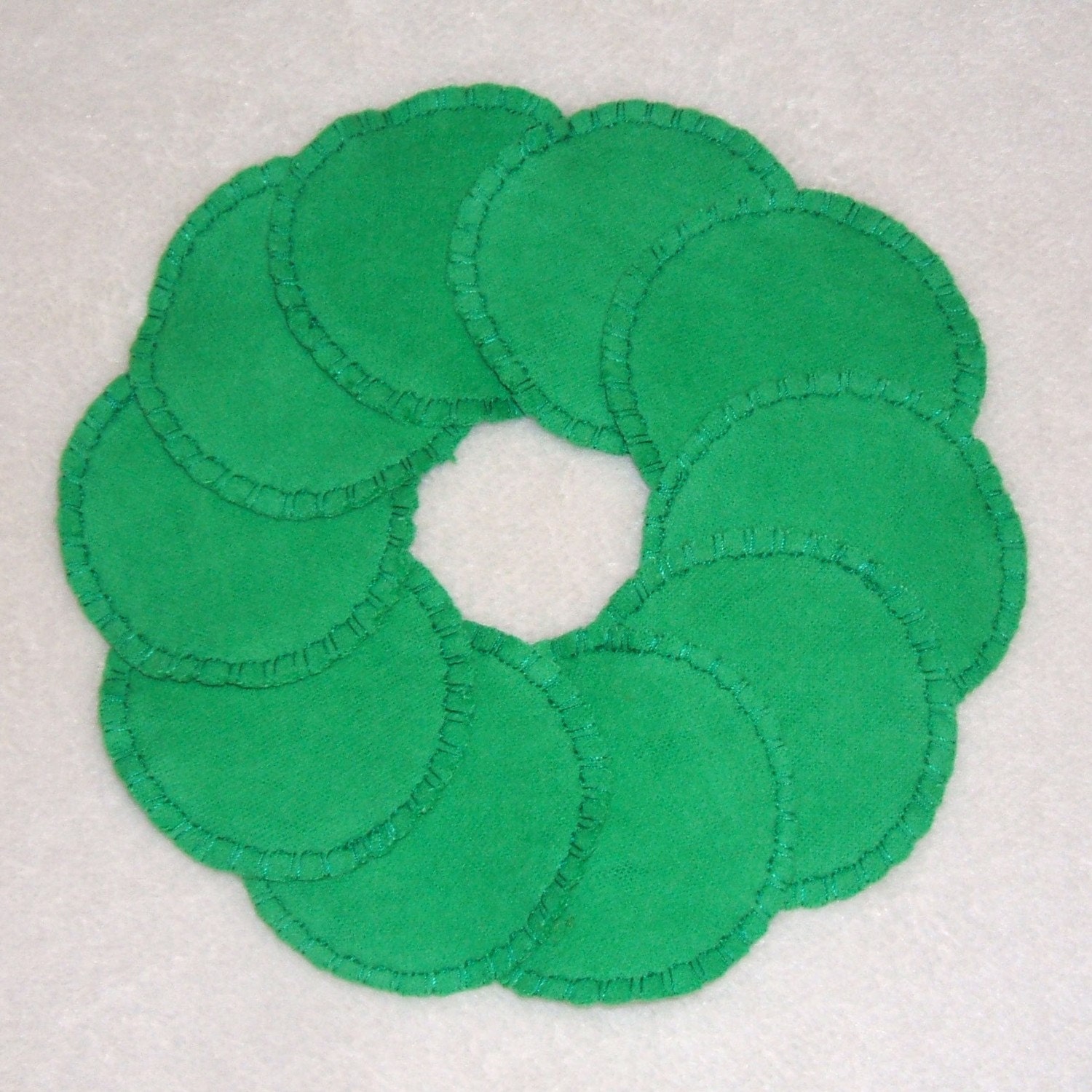 Reusable Cotton Rounds Make-up Remover Pads Green Washable  cosmetic
