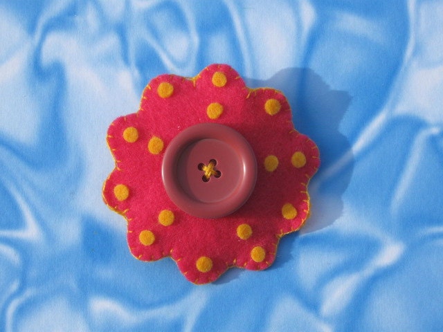 Felt Flower Barrette