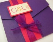 Funky Fresh Fashionista Pocket Wedding Invitation