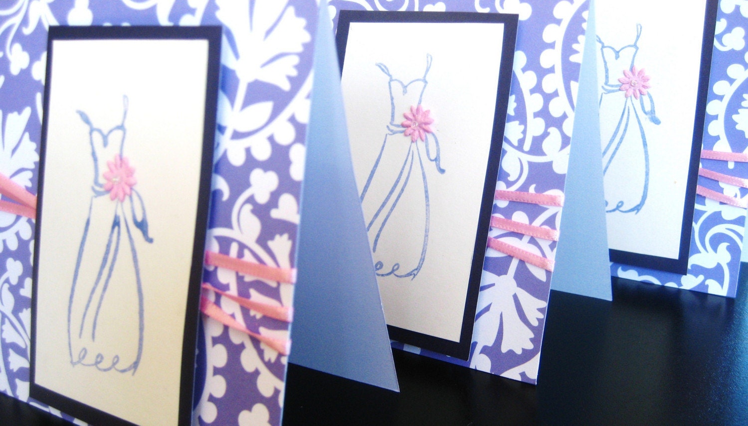 Personalized Will you be my Bridesmaid cards--- set of 4