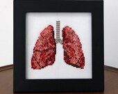 Lungs - Framed Cross Stitch