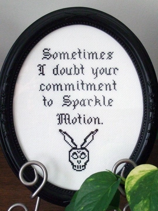 DIY Sparkle Motion - Donnie Darko - .pdf Original Cross Stitch Pattern - Instant Download
