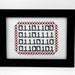LOVE in Binary - Framed Cross Stitch