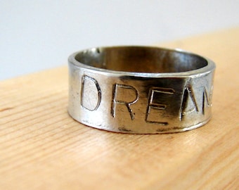 Personalized Ring Hand Stamped Sterling Silver