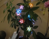 Origami patterned 12 point stars lantern strip light