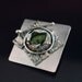 Sterling Silver and Moss Agate Brooch