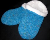 Bright Blue Fleece Lined Sweater Slippers - W 5/6