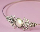 Victorian headband filigree silver antique style