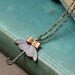 Umbrella necklace spring brass copper bow vintage style
