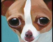 Chihuahua cute dog art magnet