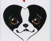 Boston Terrier Dog Art Love Magnet