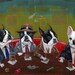 11 x 14 Print - Three Boston Terriers and a French Bulldog