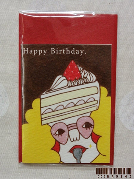 Mini greeting card -Happy Birthday-