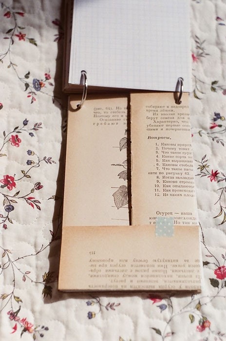 SALE Vintage postcard inspiration journal
