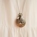Antique bronze pocket watch necklace featuring a running deer - Discover secret places