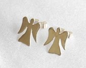 9ct 9k Gold Handmade Angel Earrings