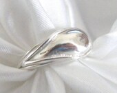 Heavy Silver Lapped Ring size N