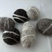 5 Handfelted all-wool pebbles