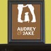 Personalized Wedding Gift - Couples Silhouette with dog