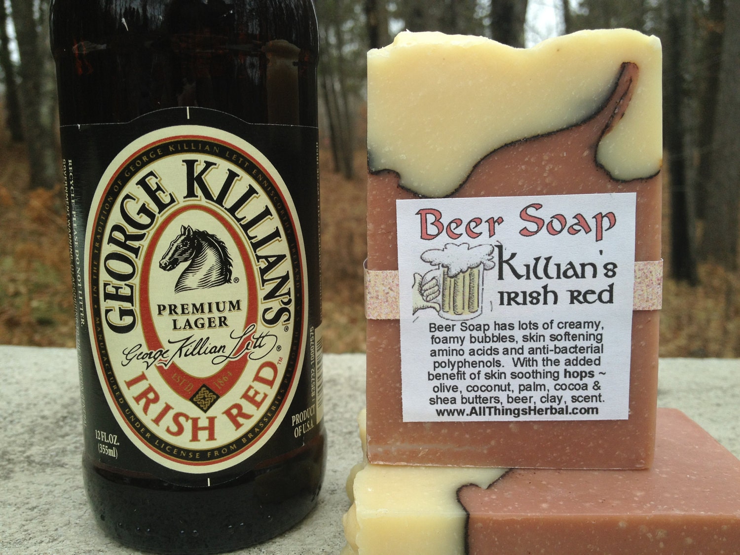 Killian's Irish Red Beer Soap - Perfect Beer Lover Gift, groomsmen gift, handcrafted with Australian Red Clay - looks like a mug of beer