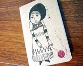 Journal - - the girl who knitted love - - screen printed - RULED(last one)