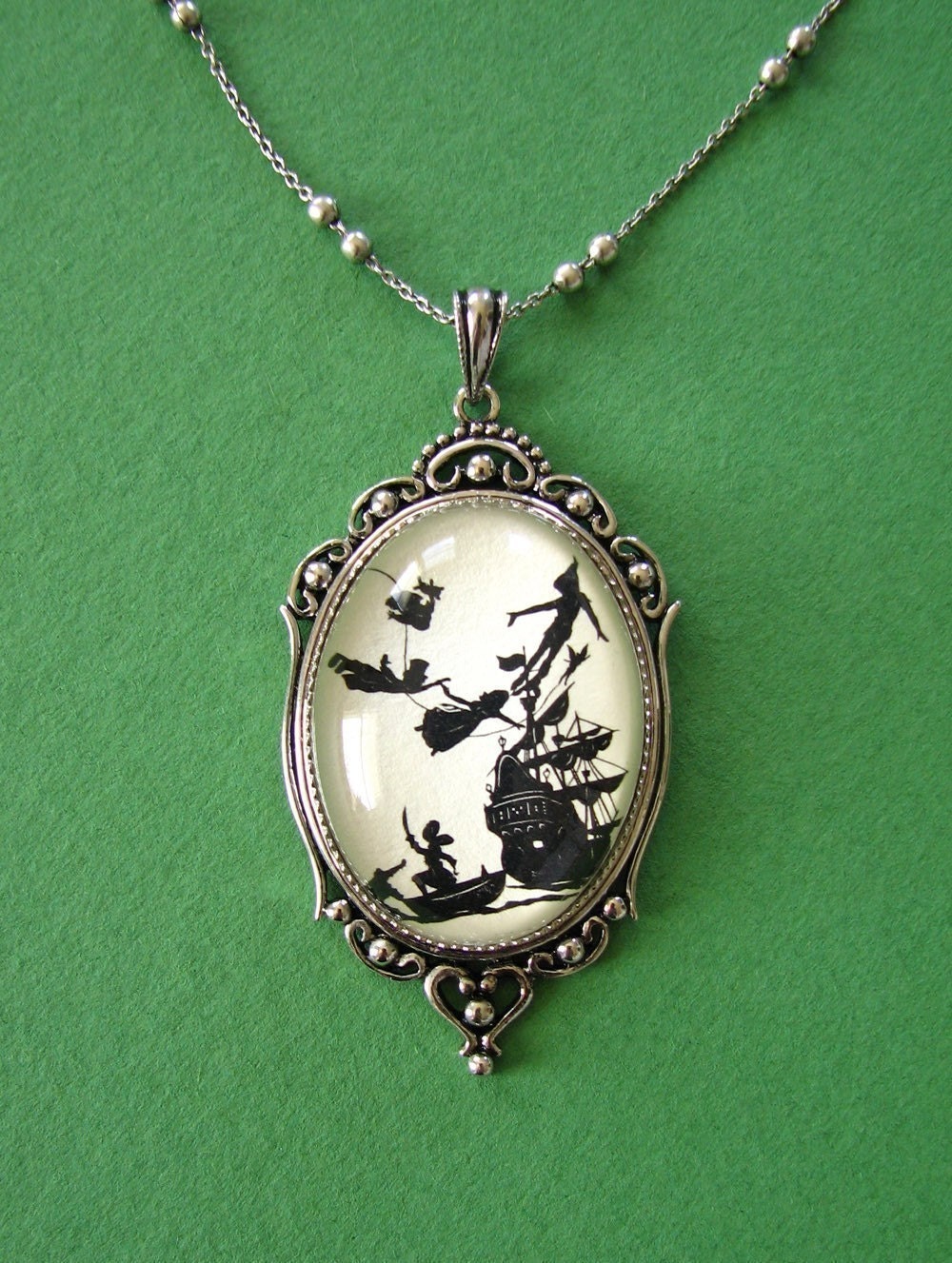 Peter Pan Necklace, pendant on chain