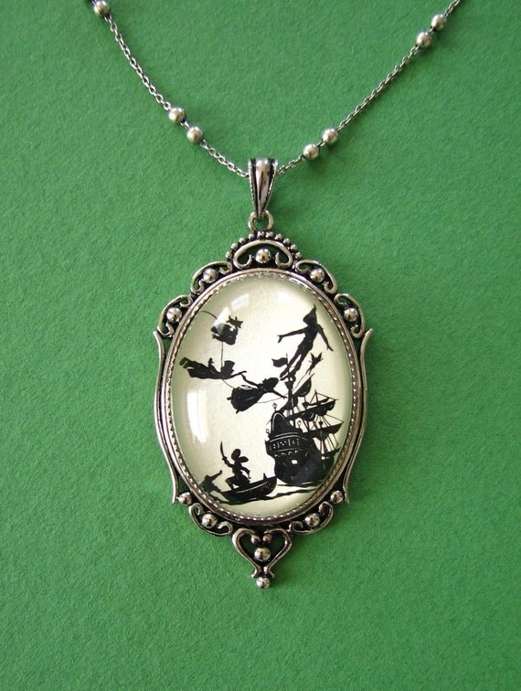 Peter Pan Necklace, pendant on chain