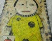 Mimi  6 -  original mixed media - WALL HANGING