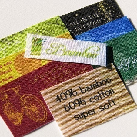 Custom Labels Bamboo Fabric Tags - Sew On