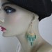 Filigree Chandelier Earrings - Emerald Color