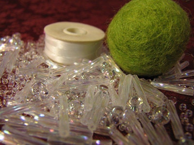 Beaded Felt Ball Christmas Ornament Kit